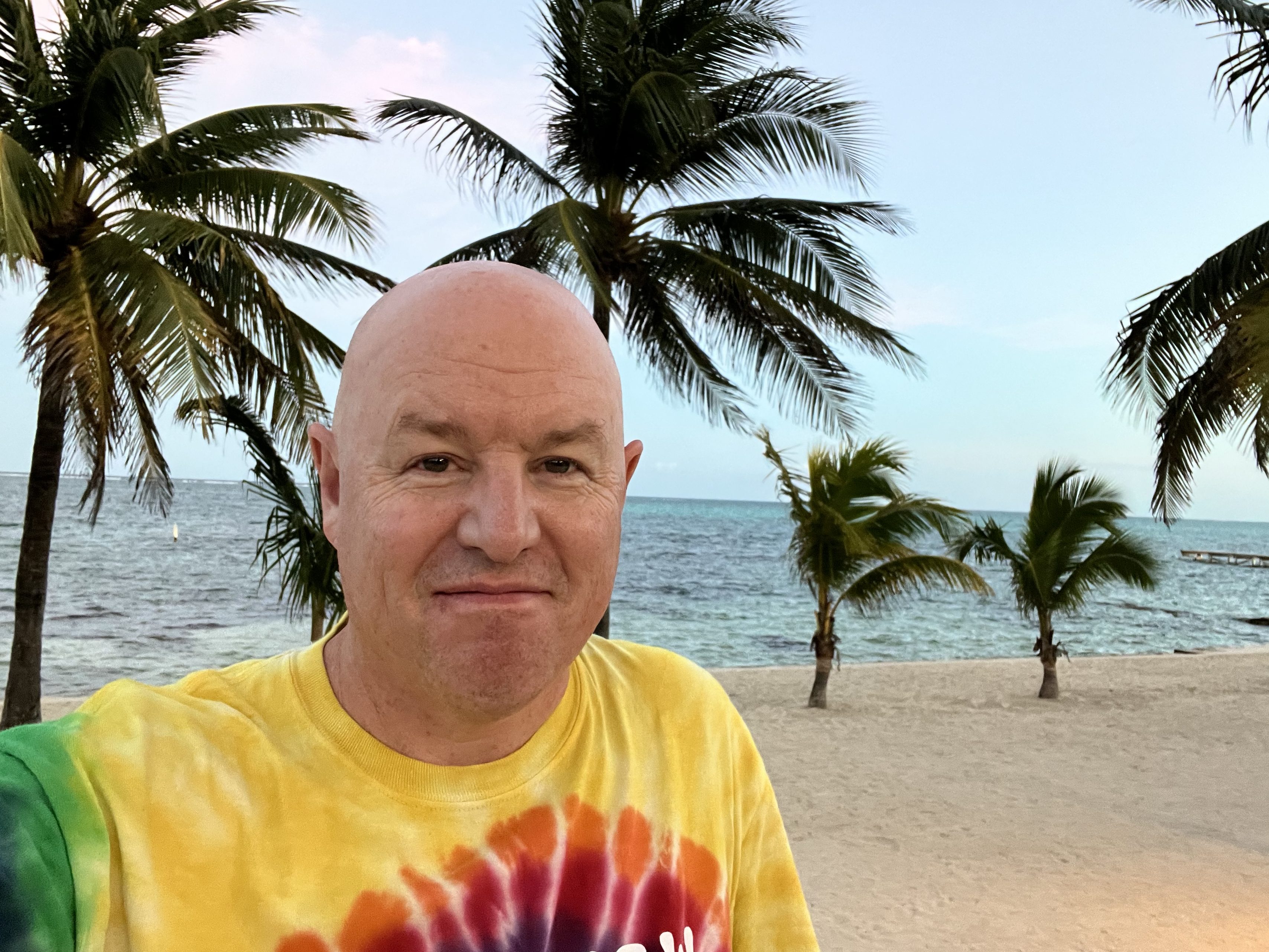 Jed on a beach in Belize